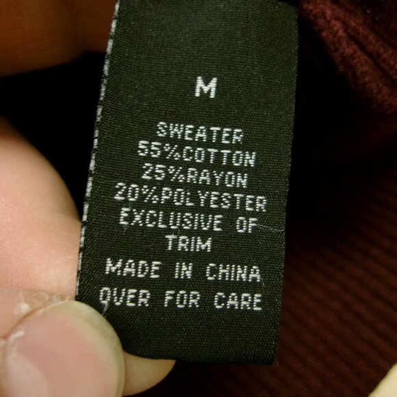 AGB Womens Ladies Maroon Burgundy Long Sleeve Pullover Tunic Sweater w/ Pockets - Picture 11 of 16